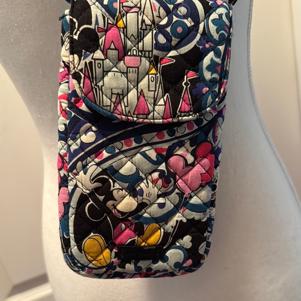 Vera Bradley Disney Mickey Mouse Cellphone Crossbody with Quilted Floral Design - Picture 2 of 4
